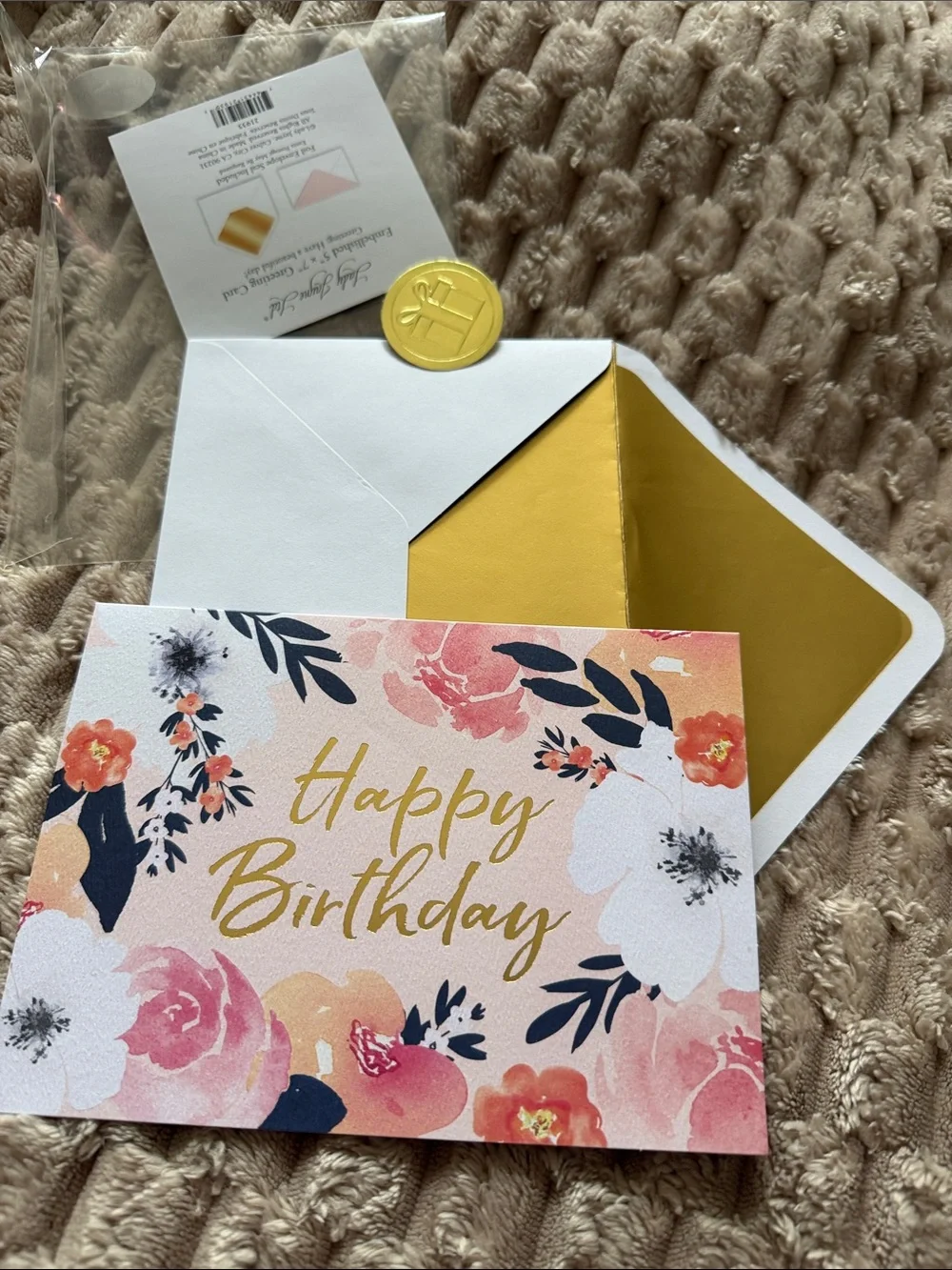 Umi Assorted Greeting Card Set - Red, Yellow, Green, Gold, Brown